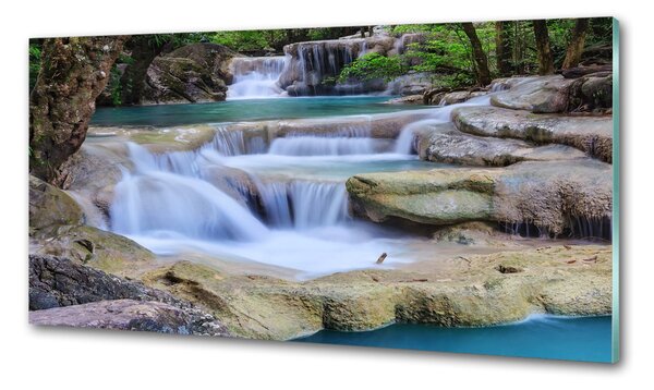 Panou sticla securizata bucatarie Cascade în pădure