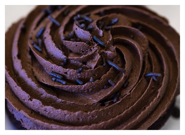 Tablou - Cupcake din ciocolată (70x50 cm)