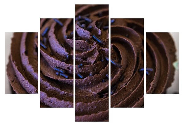 Tablou - Cupcake din ciocolată (150x105 cm)