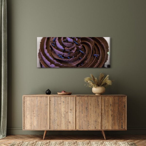 Tablou - Cupcake din ciocolată (120x50 cm)