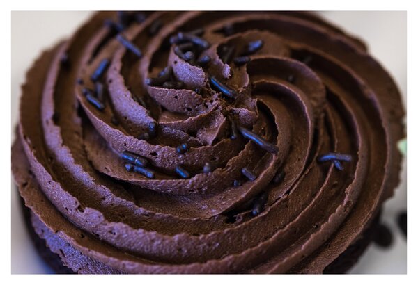 Tablou - Cupcake din ciocolată (90x60 cm)