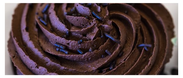Tablou - Cupcake din ciocolată (120x50 cm)