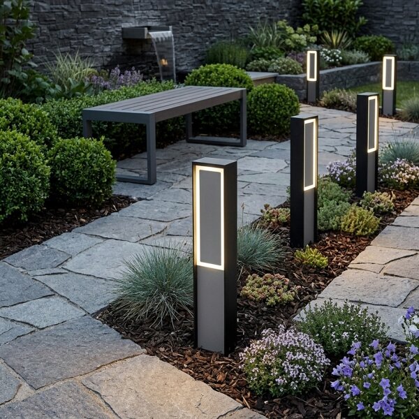 Lampă LED de exterior MODO LED/8W/230V 4000K IP54 50 cm neagră