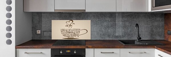 Panou sticla securizata bucatarie ceașcă de cafea