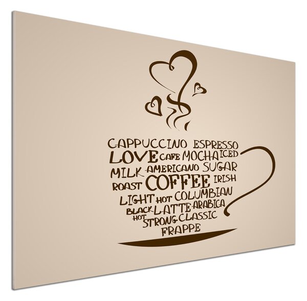 Panou sticla securizata bucatarie ceașcă de cafea