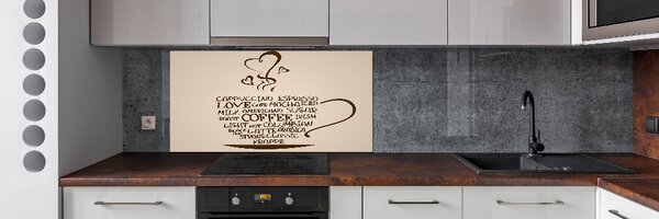 Panou sticla securizata bucatarie ceașcă de cafea