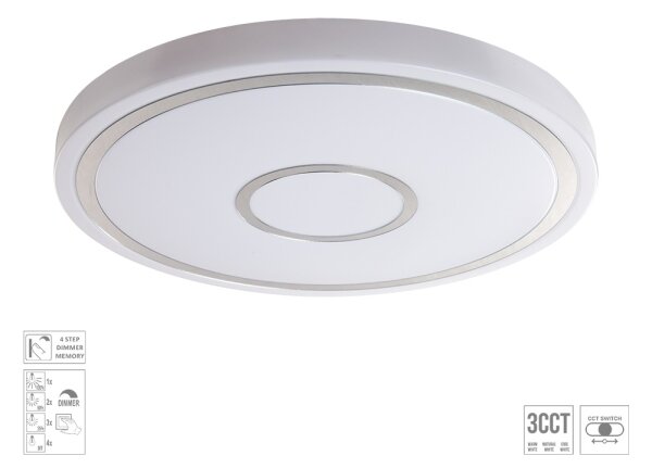 Prezent 71341 - Plafonieră LED dimabilă MOZAN LED/30W/230V 3000/4000/6500K alb