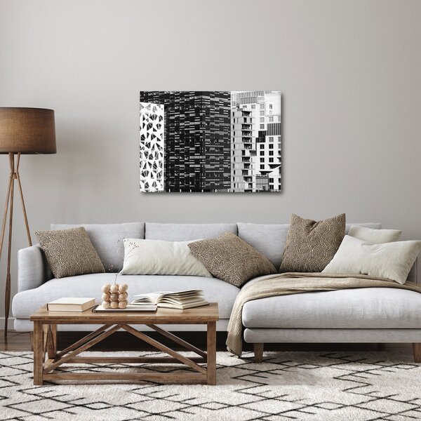Tablou cu arhitectura alb neagră (70x50 cm)