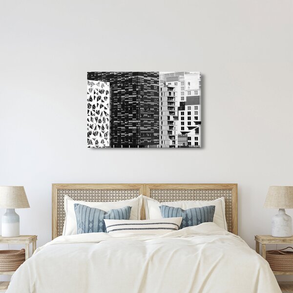 Tablou cu arhitectura alb neagră (90x60 cm)