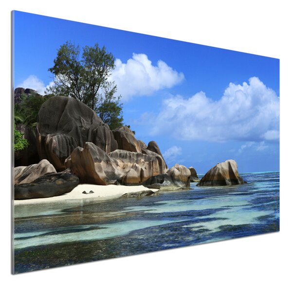 Sticlă pentru bucătărie Seychelles panorama