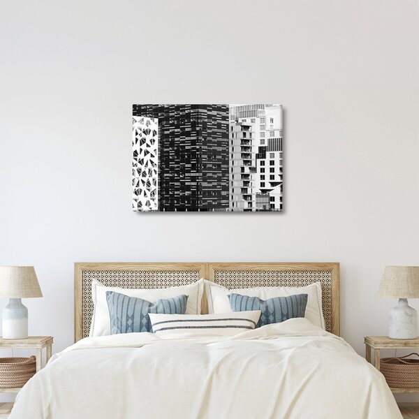Tablou cu arhitectura alb neagră (70x50 cm)