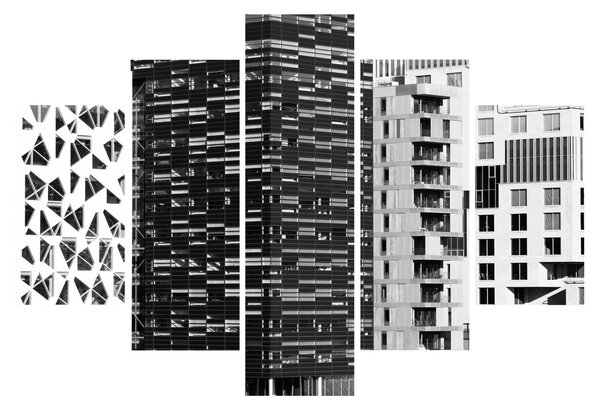 Tablou cu arhitectura alb neagră (150x105 cm)