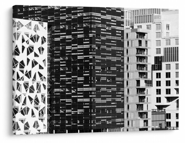 Tablou cu arhitectura alb neagră (70x50 cm)