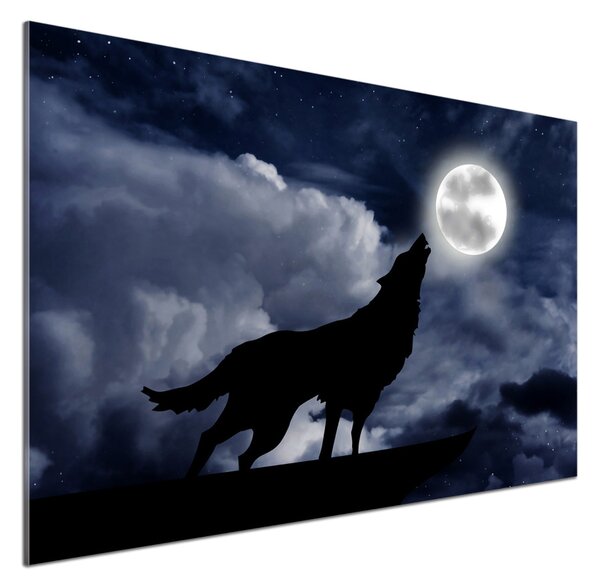 Sticlă pentru bucătărie Howling lup plin