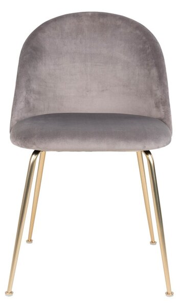Scaune de dining gri-deschis 2 buc. din catifea Geneve – House Nordic