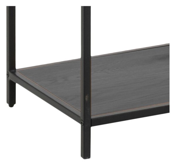 Bibliotecă neagră cu aspect de lemn de frasin 114x185 cm Seaford – Actona