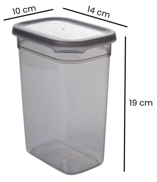 Set 12 recipiente alimentare , UnicUtil, Premium Stylish, Antracit