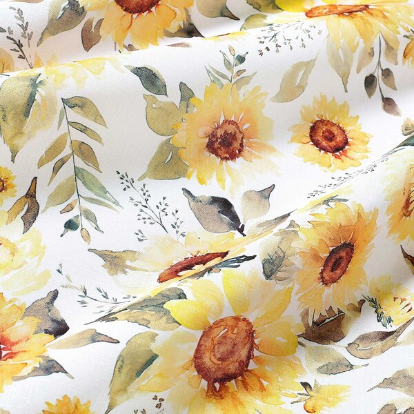 Goldea față de masă teflonată - flori de floarea-soarelui - ovală 120 x 180 cm