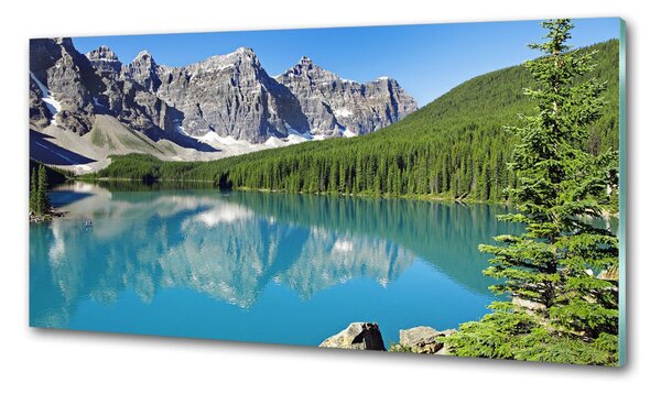 Sticlă pentru bucătărie Lacul în munți