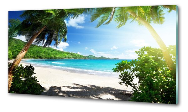 Sticlă pentru bucătărie plaja Seychelles