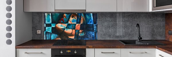 Sticlă bucătărie abstractizare Femeie