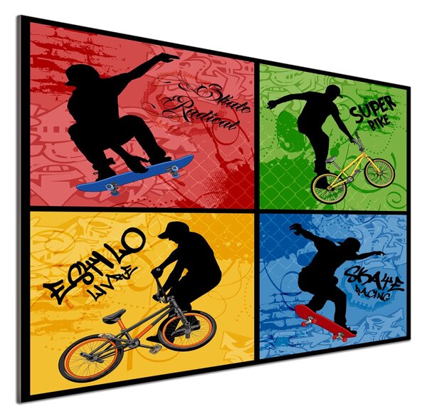 Panou de bucătărie Biciclete și skateboard