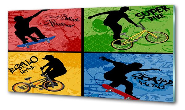 Panou de bucătărie Biciclete și skateboard