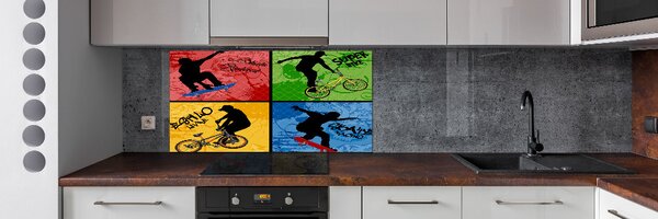 Panou de bucătărie Biciclete și skateboard