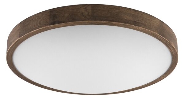 Brilagi - Plafonieră LED CARVALHO SLIM 3xE27/15W/230V, stejar-nuc, diam. 47 cm