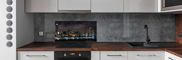 Panou perete bucătărie Chicago noaptea