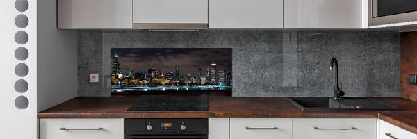 Panou perete bucătărie Chicago noaptea