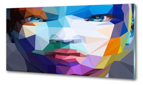 Panou sticlă bucătărie Abstracție femeie