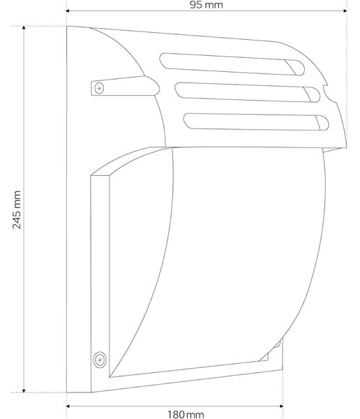 Lampa de perete RSL013-1W Black