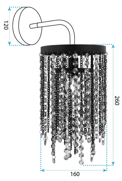 Lampa de perete APP1315-W BLACK