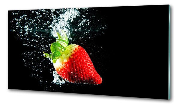 Panou perete bucătărie Strawberry sub apa