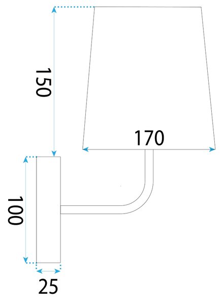 Lampa de perete APP1612-1W black