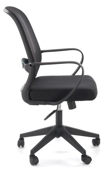 Scaun birou ORCANO, negru, stofa clasica/plastic, 62x65x101/111 cm