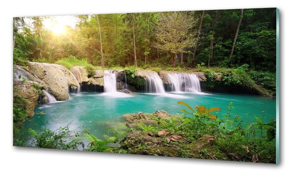 Panou perete bucătărie Cascada din pădure