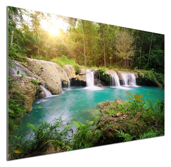 Panou perete bucătărie Cascada din pădure
