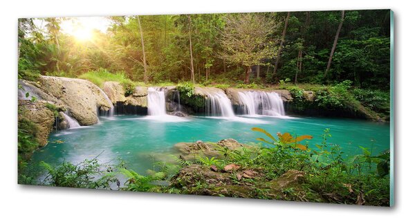 Panou perete bucătărie Cascada din pădure