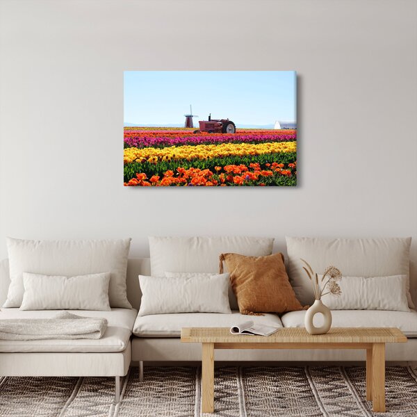 Tablou cu farma de lalele (90x60 cm)