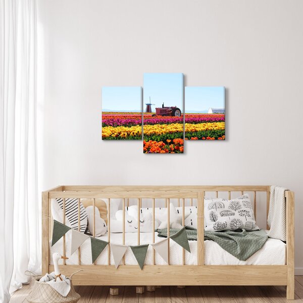 Tablou cu farma de lalele (90x60 cm)