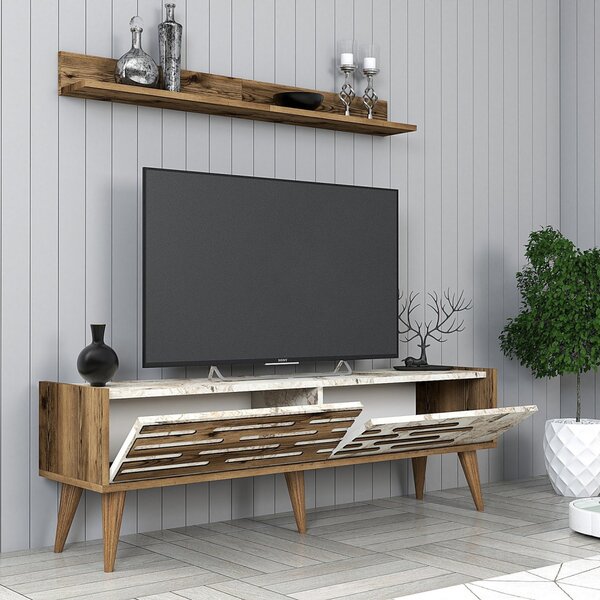 Valensiya 140 - Walnut, White, Marble