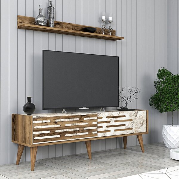 Valensiya 140 - Walnut, White, Marble