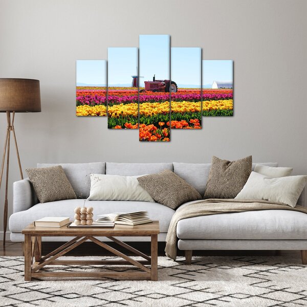 Tablou cu farma de lalele (150x105 cm)