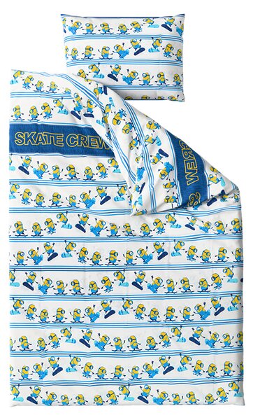 Lenjerie de pat din bumbac pentru copii MIMONI SKATE CREW albastru Dimensiune lenjerie de pat: 60 x 70 cm | 140 x 200 cm