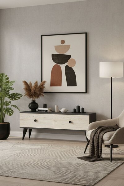 Mona 120 - Anthracite, Travertine
