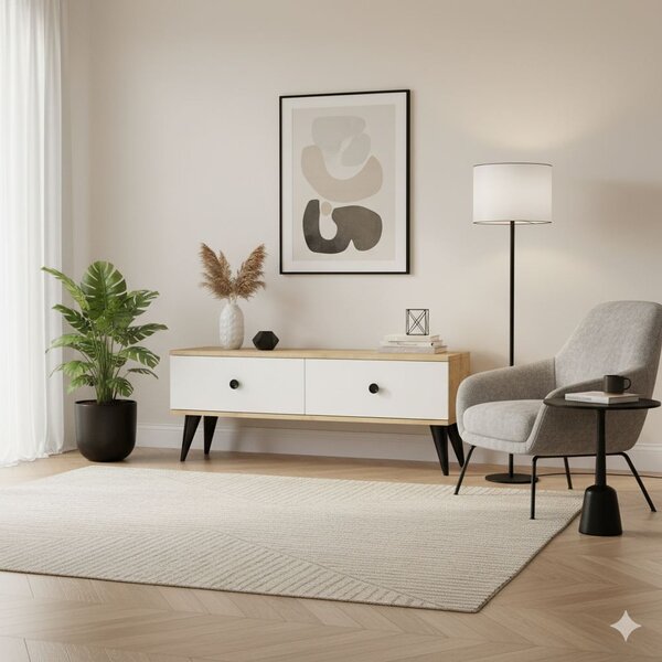 Mona 120 - Sapphire Oak, White