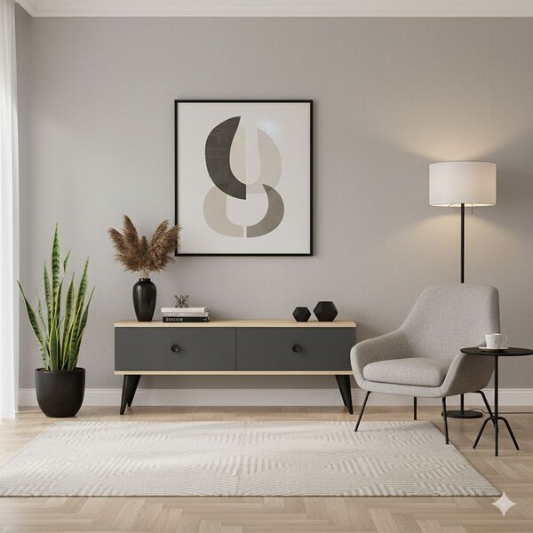 Mona 120 - Sapphire Oak, Anthracite