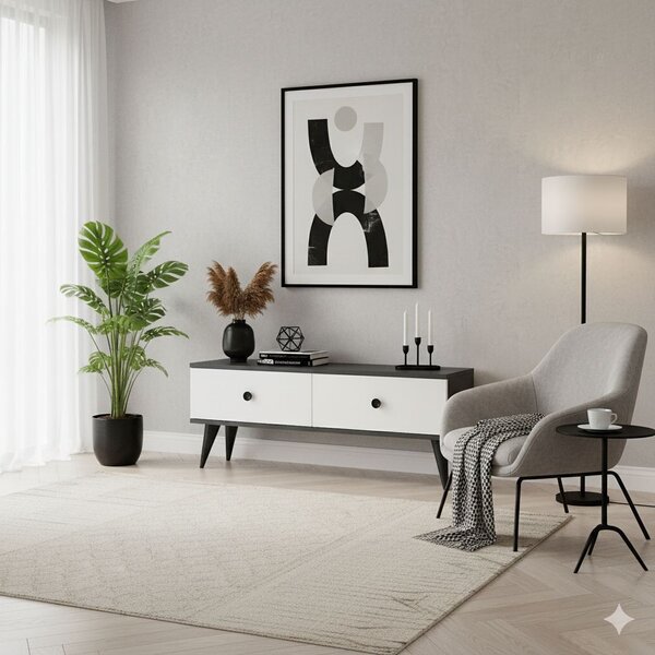 Mona 120 - Anthracite, White